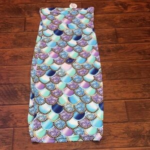 Elegant Strapless Mermaid Pattern Dress